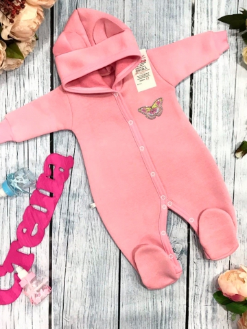 Купить оптом 145. Комбинезон ясельный, хлопок 65%, 35% ПЭ, футер 3-х нитка с начёсом 62.68,74 в Омске